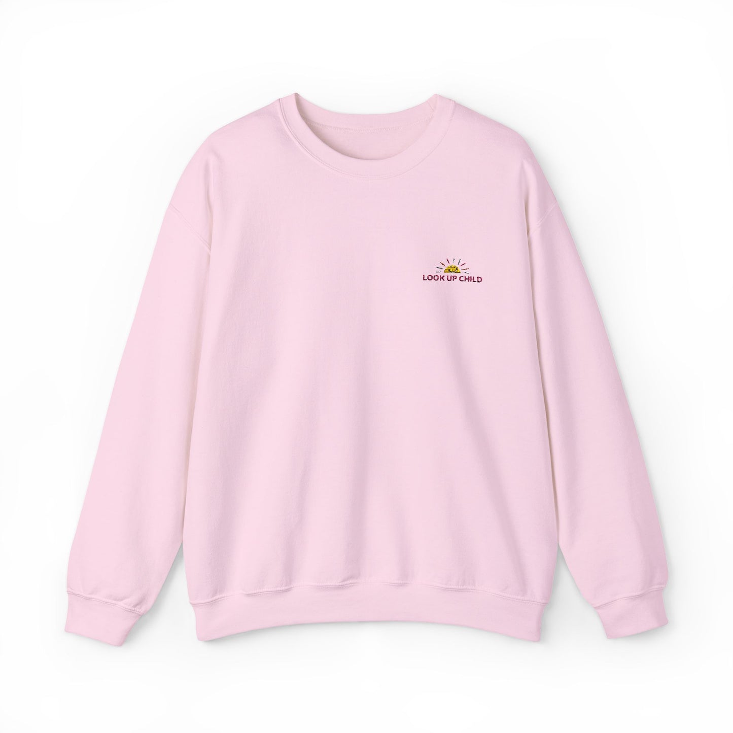 look up child embroidered crew