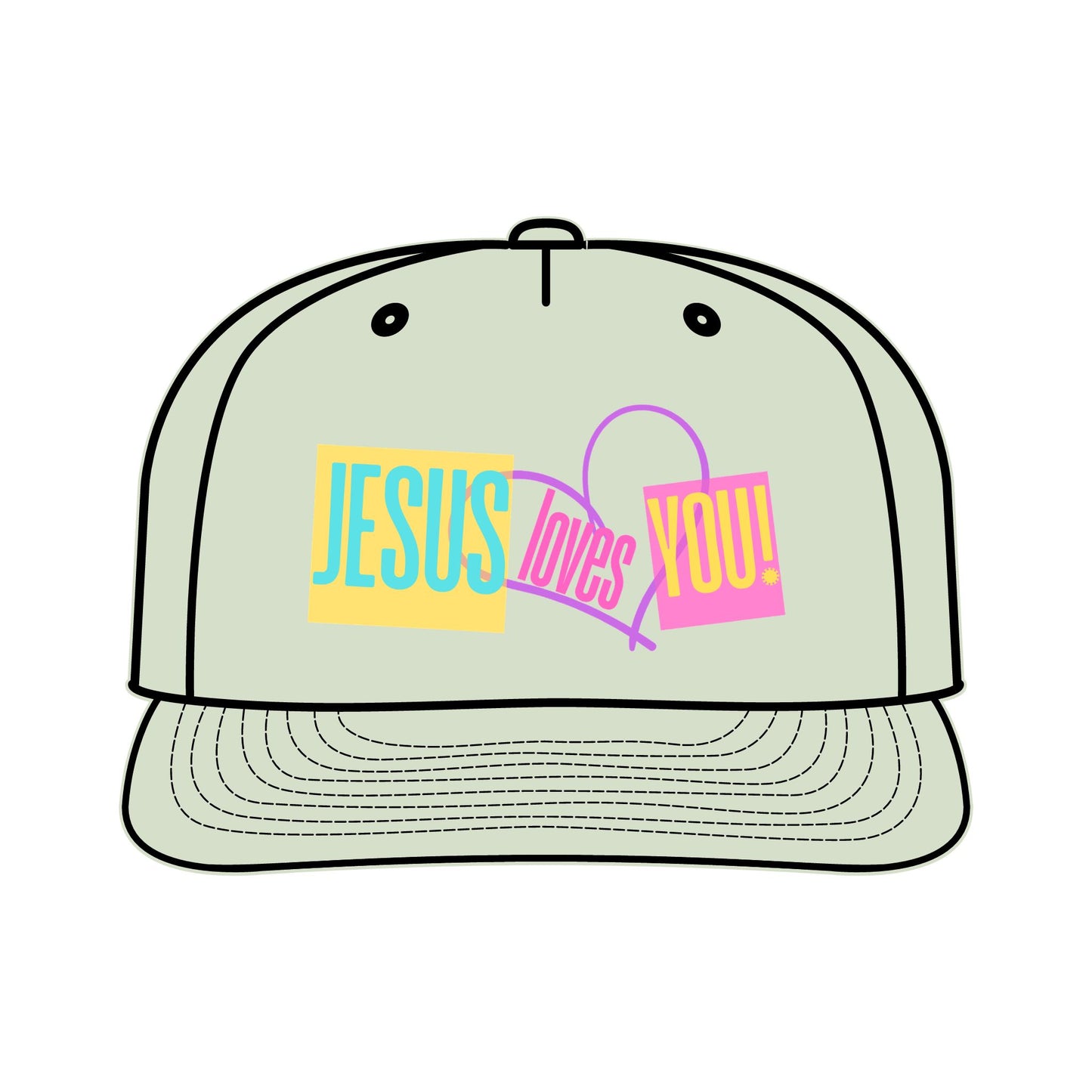 Jesus loves you cap