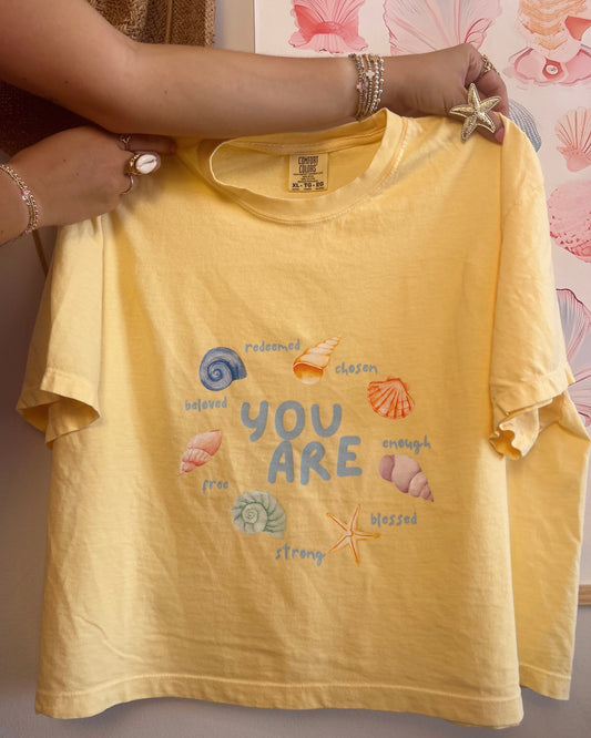 you are🐚boxy tee