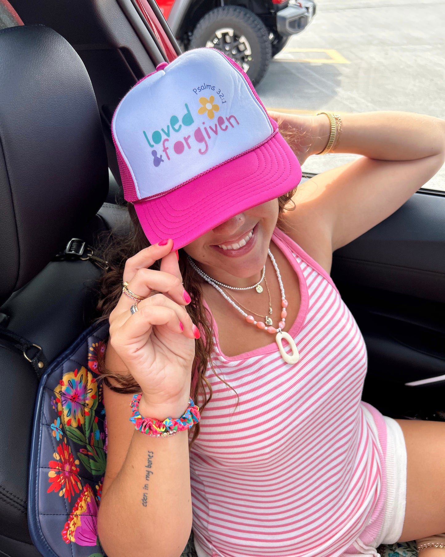 loved & forgiven trucker hat