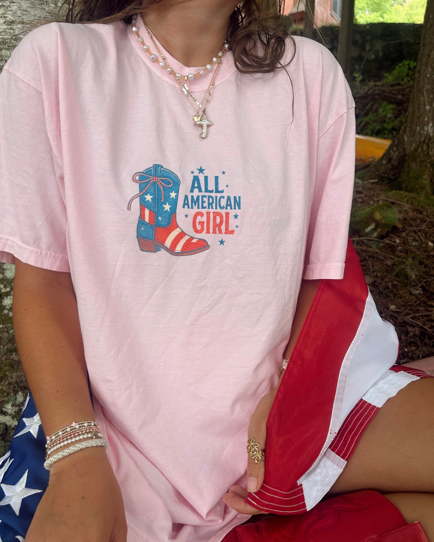 all American girl tee
