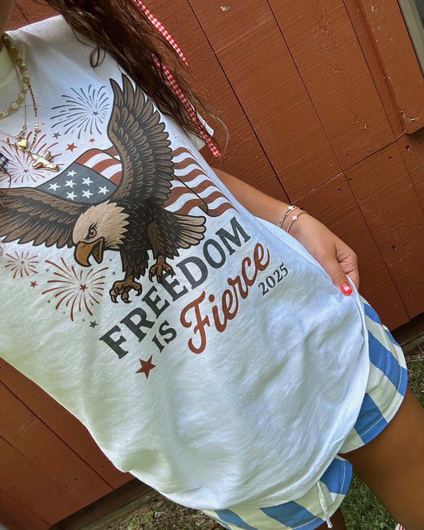 FREEDOM IS 𝒻𝒾𝑒𝓇𝒸𝑒 2025 tee